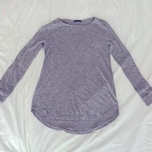 Staccato purple marble long sleeve tunic
